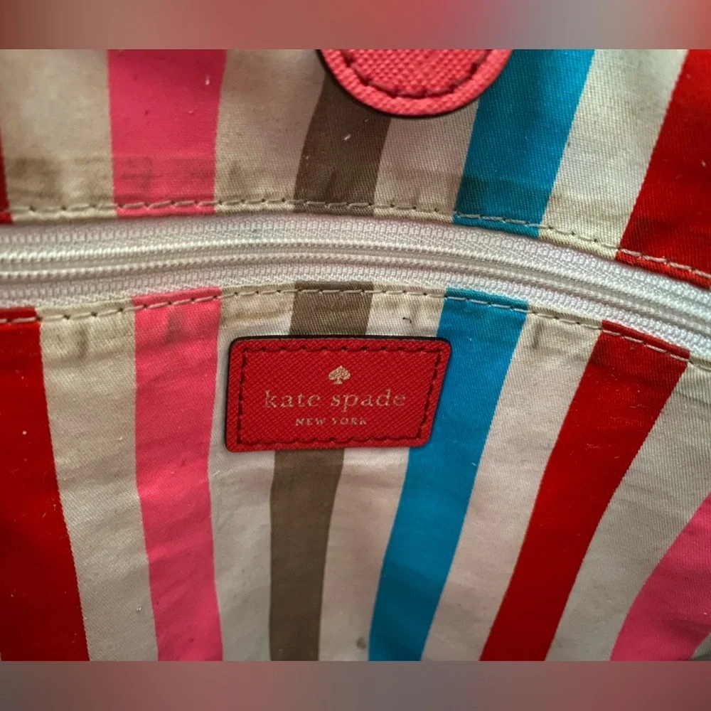 kate‎ spade Newbury Lane Briar Red Saffiano Leather Tote Bag